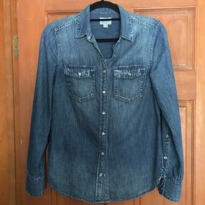 J. Crew Western Style Denim Shirt Size 4 Small